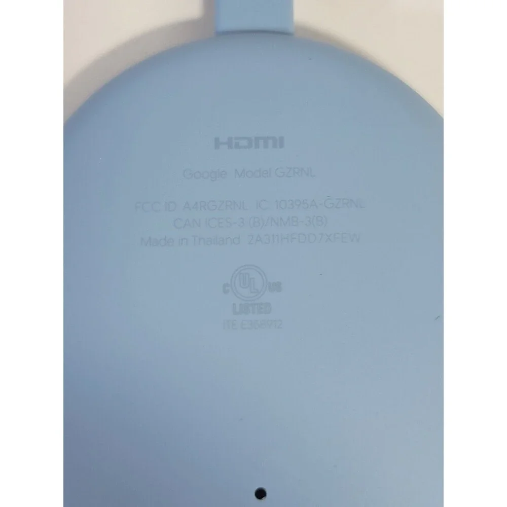Google Chromecast Media Streamer 4K With Google TV Sky Blue & Remote GZRNL
